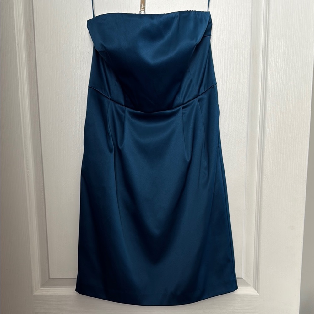 Express Blue Strapless Sheath Dress Cocktail